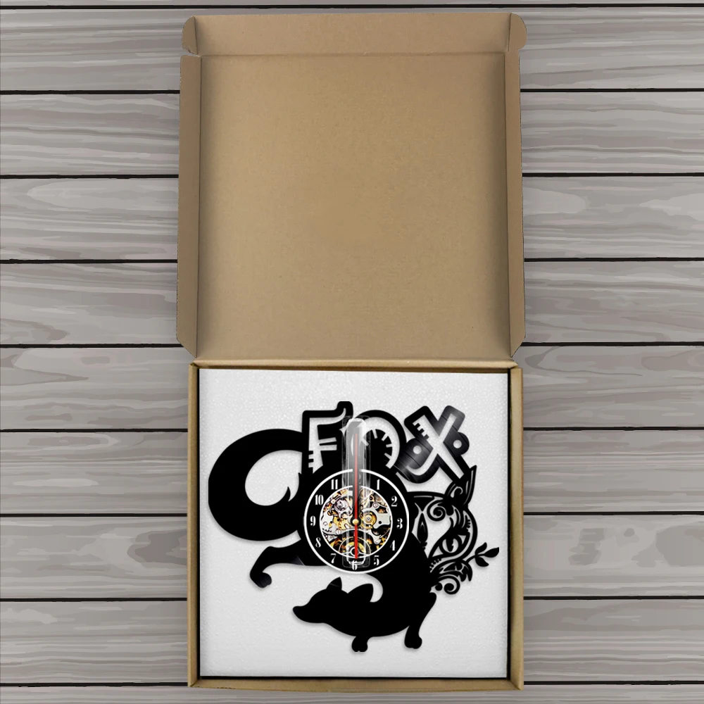 Настенные часы с изображением лисы настенные декоративные современные для