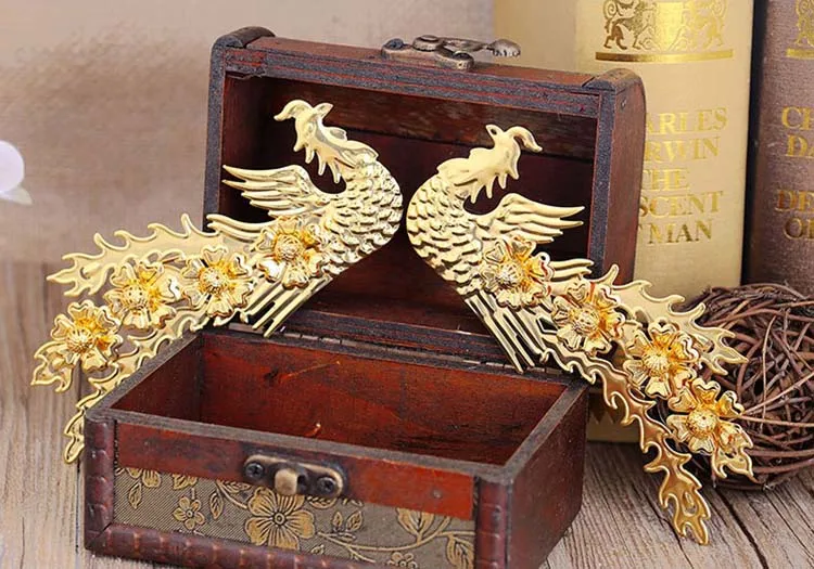 Феникс невесты костюм ювелирные изделия шпильки для головной убор волосы