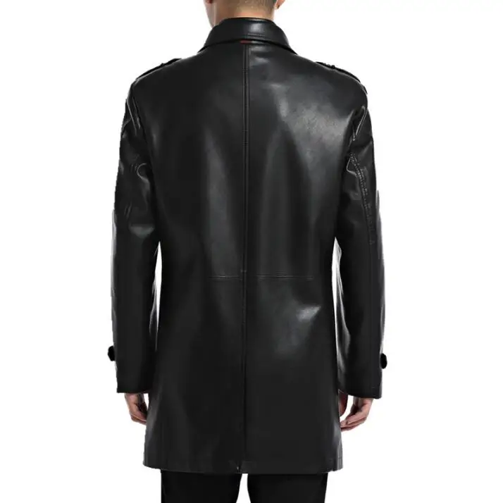 Мужская куртка из натуральной овечьей кожи длинная осенне-зимняя 2020 | одежда