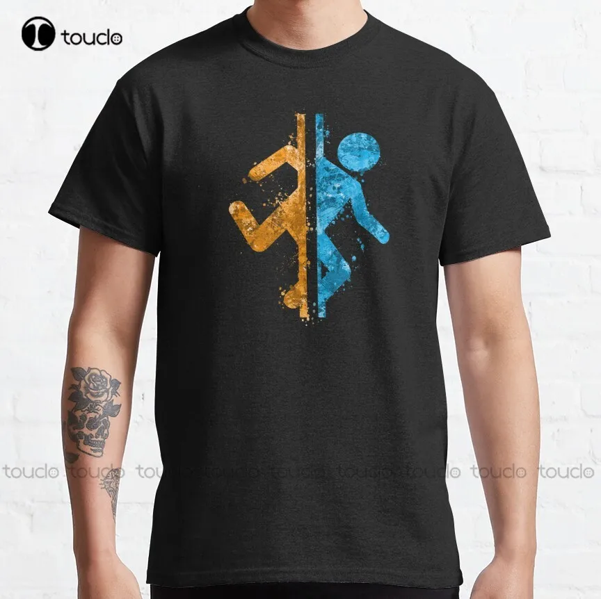 

Portal Splatter Classic T-Shirt Custom Aldult Teen Unisex Digital Printing Tee Shirt Custom Aldult Teen Unisex Fashion Funny New
