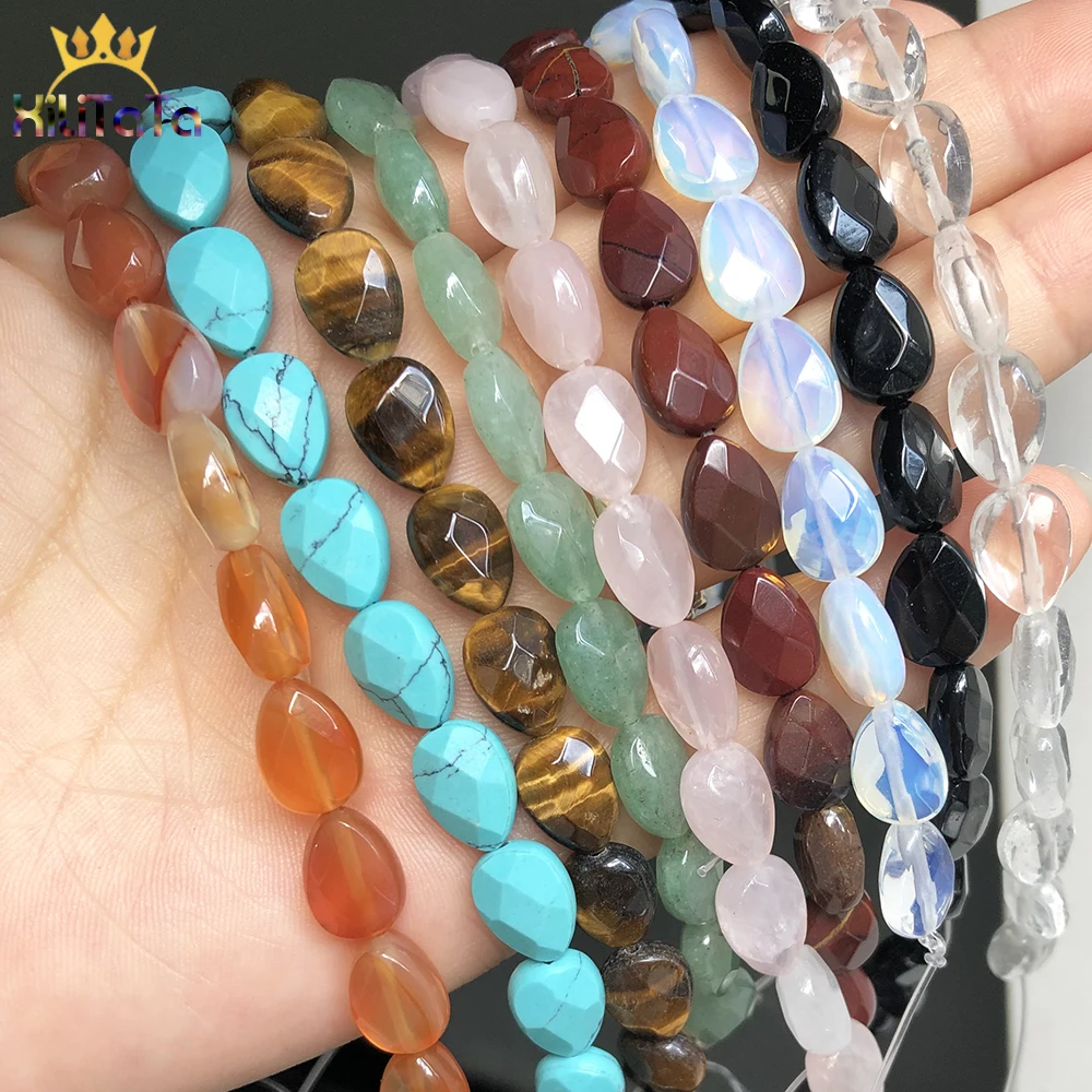 8*11 мм натуральное Граненое сердце тигровый глаз фотоэлемент из опала агата для