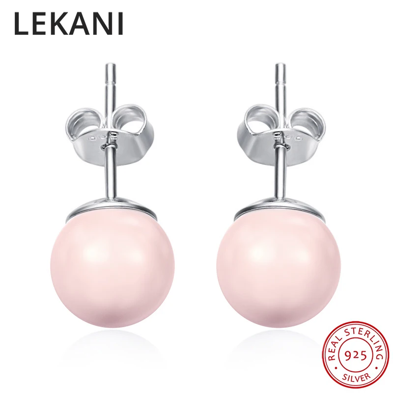 Серьги-гвоздики женские из серебра 925 пробы украшенные кристаллами в форме шара