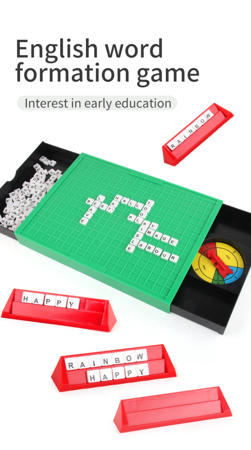 

Игра образовательная детская с английским текстом, настольная игра для обучения правописанию, образовательные дошкольные слова, подарочны...