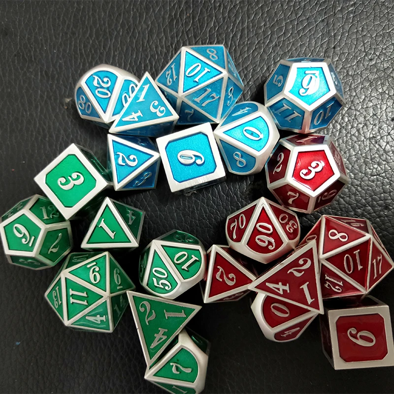 Набор металлических игральных костей D & игральные кости DND ND 7 Die цинковый сплав