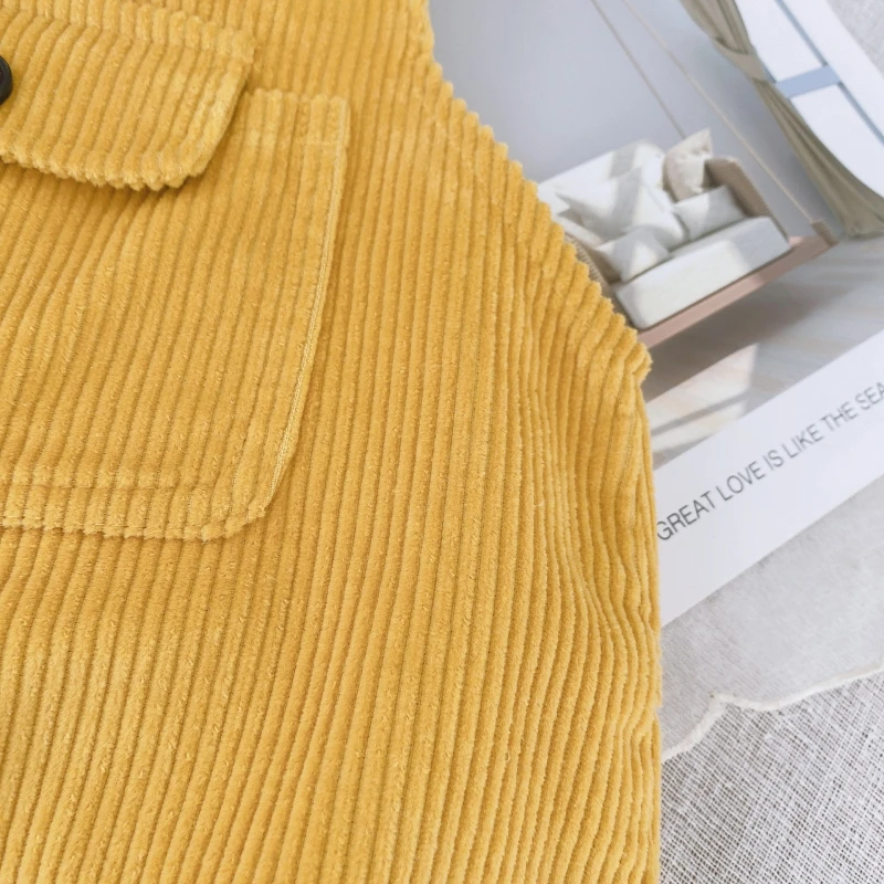 

Baby Kids Fall Boys Girls Overalls Solid Color Baby Corduroy Overalls Loose Casual Pants