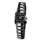 Женские кварцевые часы, квадратные, из нержавеющей стали, с японским кварцевым механизмом, наручные часы с маленьким циферблатом