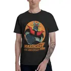 Футболка Mazinger Z мужская с графическим рисунком, хлопковая рубашка с коротким рукавом, топ с японским Аниме Манга, робот меха