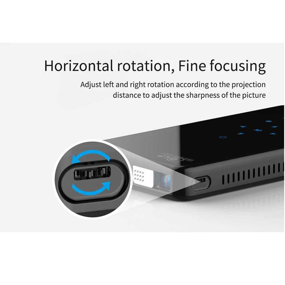 Мини-проектор X2 DLP Android 7.1RK3128 1 ГБ/2 ГБ ОЗУ 8 ГБ/16 Гб ПЗУ 5G WIFI Bluetooth4.0 1080P домашний