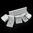 Новое поступление, много размеров, белая кожа, Высококачественная коробка для ювелирных изделий, кольцо, ожерелье, браслет, коробка для хранения ювелирных изделий, подарочная упаковочная коробка