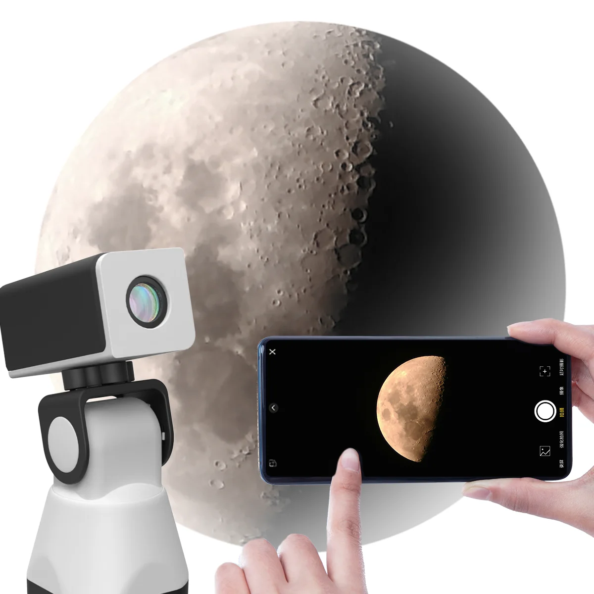 

Телескоп с панорамированием для детей и взрослых, портативный телескоп для смартфона iPhone Samsung, телефон с дистанционным управлением по Wi-Fi