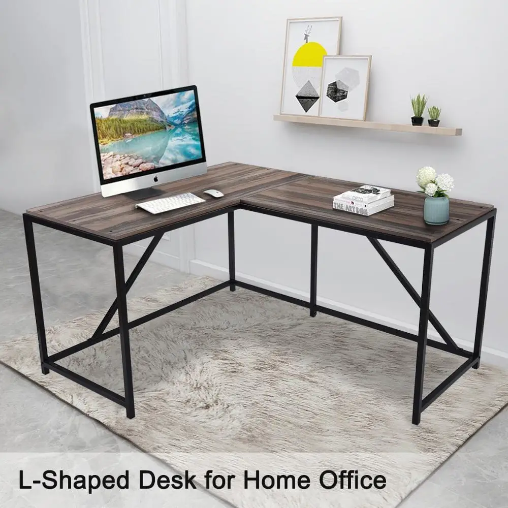 

Office Furnitures L-shape Office Desk Wooden Computer Desk Laptop Desk Laptop Table Gaming Desk Study Tables for Home Office