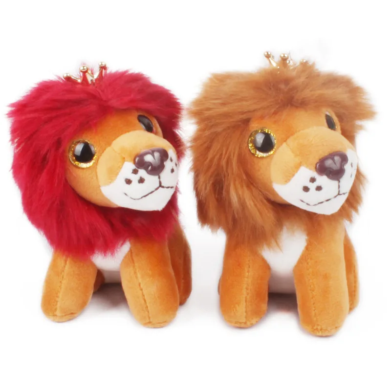 

11CM Cartoon Plush Lion Keychain Fashion Cute Toy Animal Keychains Men Car Women Bag Trinket Pendant Keyring Jewelry Gift