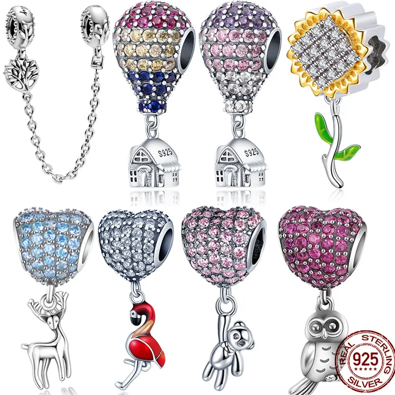 Горячая Распродажа 925 пробы серебро циркон сердце образный подвесной Медведь