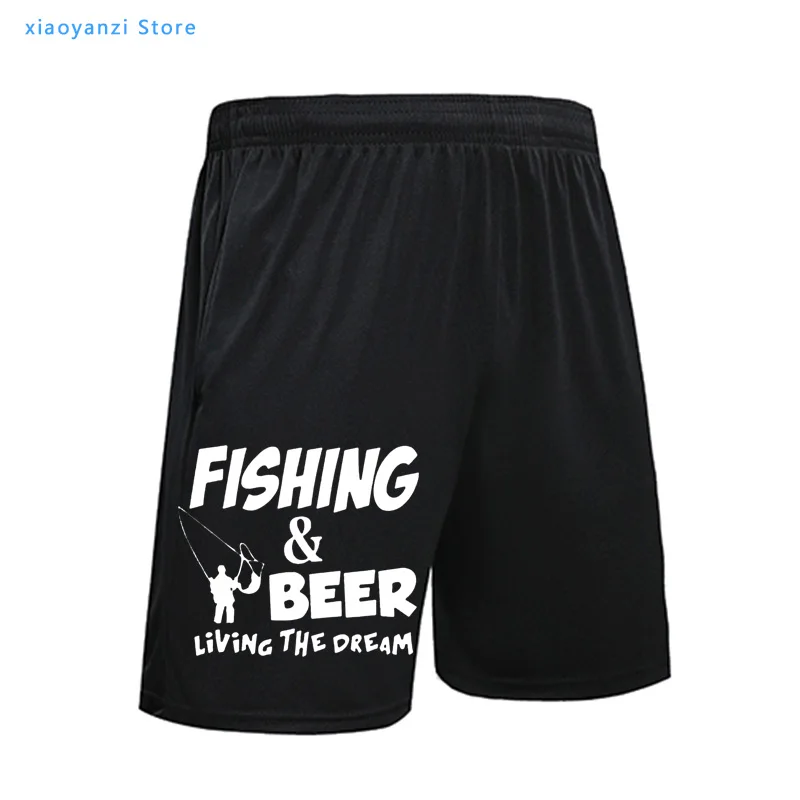 

Fishings Match Shorts Fishinger Beer Fish Living The Dream Fisherman Printing Casual Shorts Sporter Flying Fresh Fun Gift Short