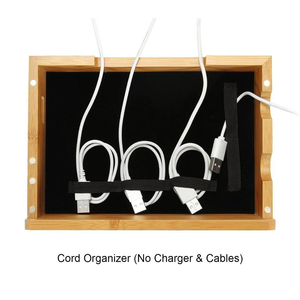 ICozzier 4 слотовая бамбуковая подставка для часов съемная многоустройственная