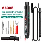 Мультиметр, профессиональный цифровой мультиметр, тестер A3007A3008 Auto сенсорная ручка Tester, 6000 отсчетов, мультитестер напряжения