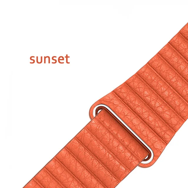 sunset Натуральная кожа для apple watch band 4(iwatch 5) 44 мм 40 мм apple watch 3 2 1 ремешок 42 мм 38 мм аксессуары для запястья браслета - Цвет ремешка: sunset