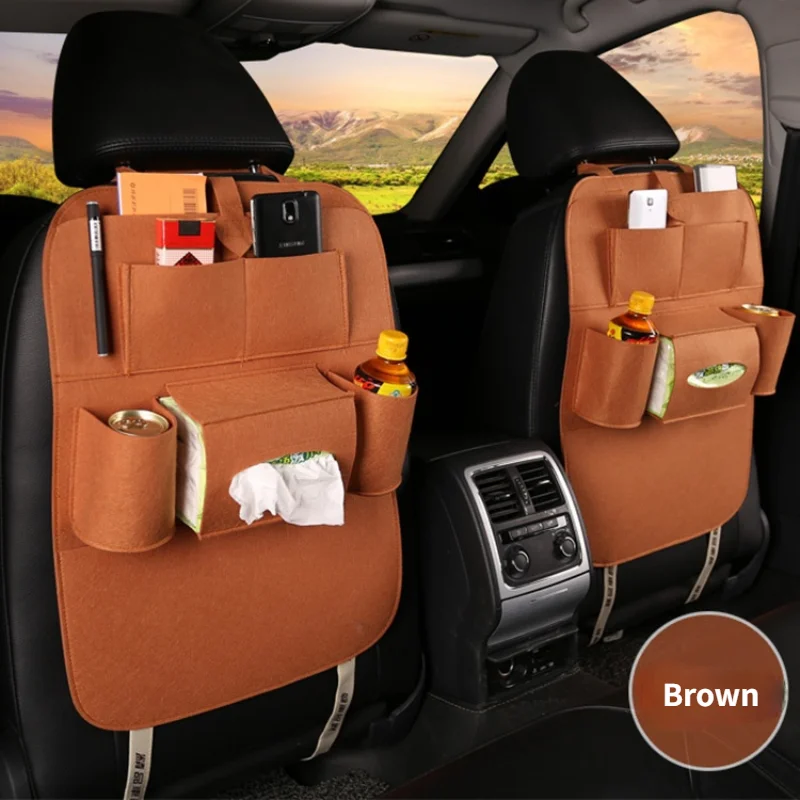 

Car Equipped with Felt Bag Suspension for Rear Seat Storage Bag Car Accessories Backseat Organizer