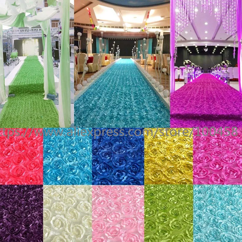 

20 meter 3D Red Rose Wedding Carpet Runner For Event Marriage Ceremony Floral Bridal Aisle Carpet Indoor Outdoor Decor