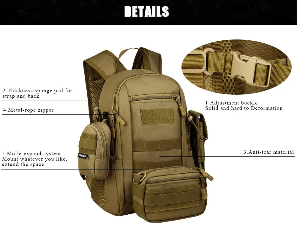 SINAIRSOFT Военная тактика рюкзак нейлон Molle рюкзак сумка 12L камуфляж путешествия для спорта на открытом воздухе Охота Водонепроницаемый LY0091