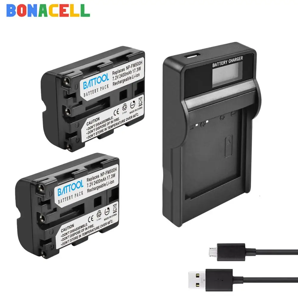 Аккумулятор BAttool с ЖК-дисплеем и USB-зарядным устройством для Sony Alpha
