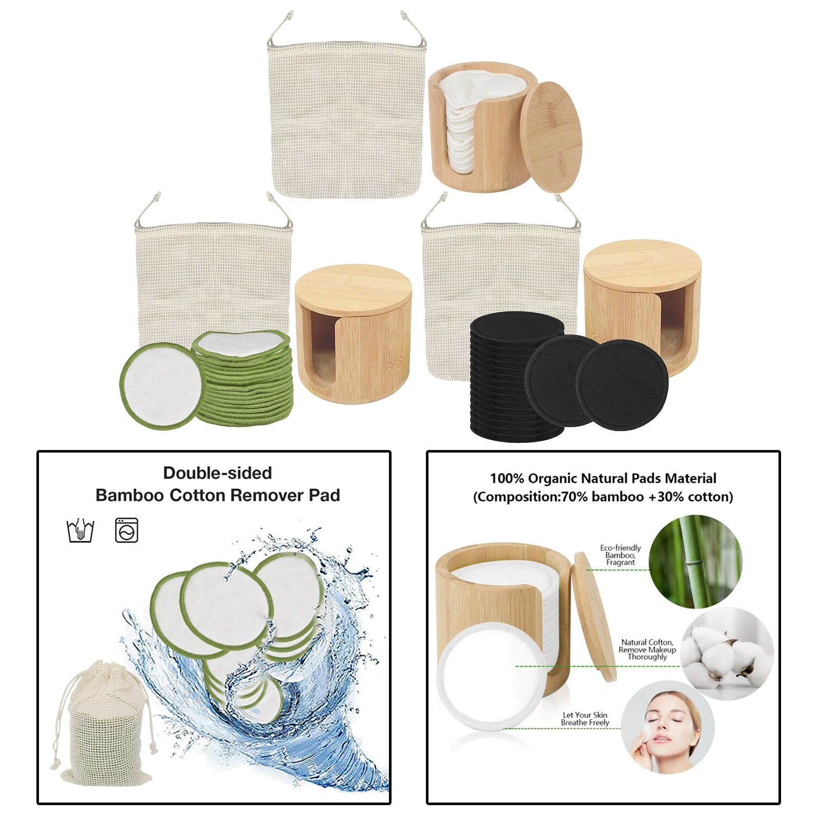 

16 шт., многоразовые подкладки для снятия макияжа