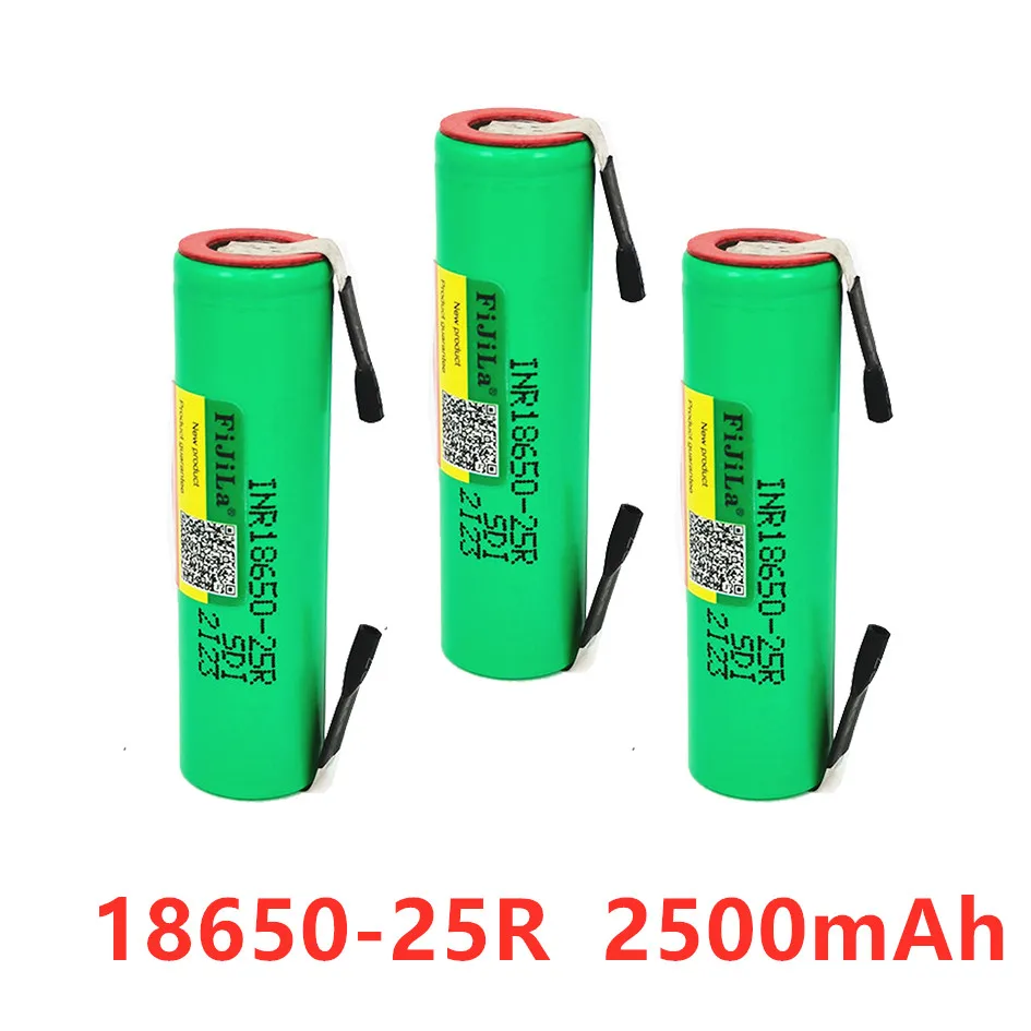 2/3/4/6/10 PCS 100% Original For Samsung 18650 2500mah battery INR18650 25R 20A discharge lithium batteries+ DIY Nickel | Электроника
