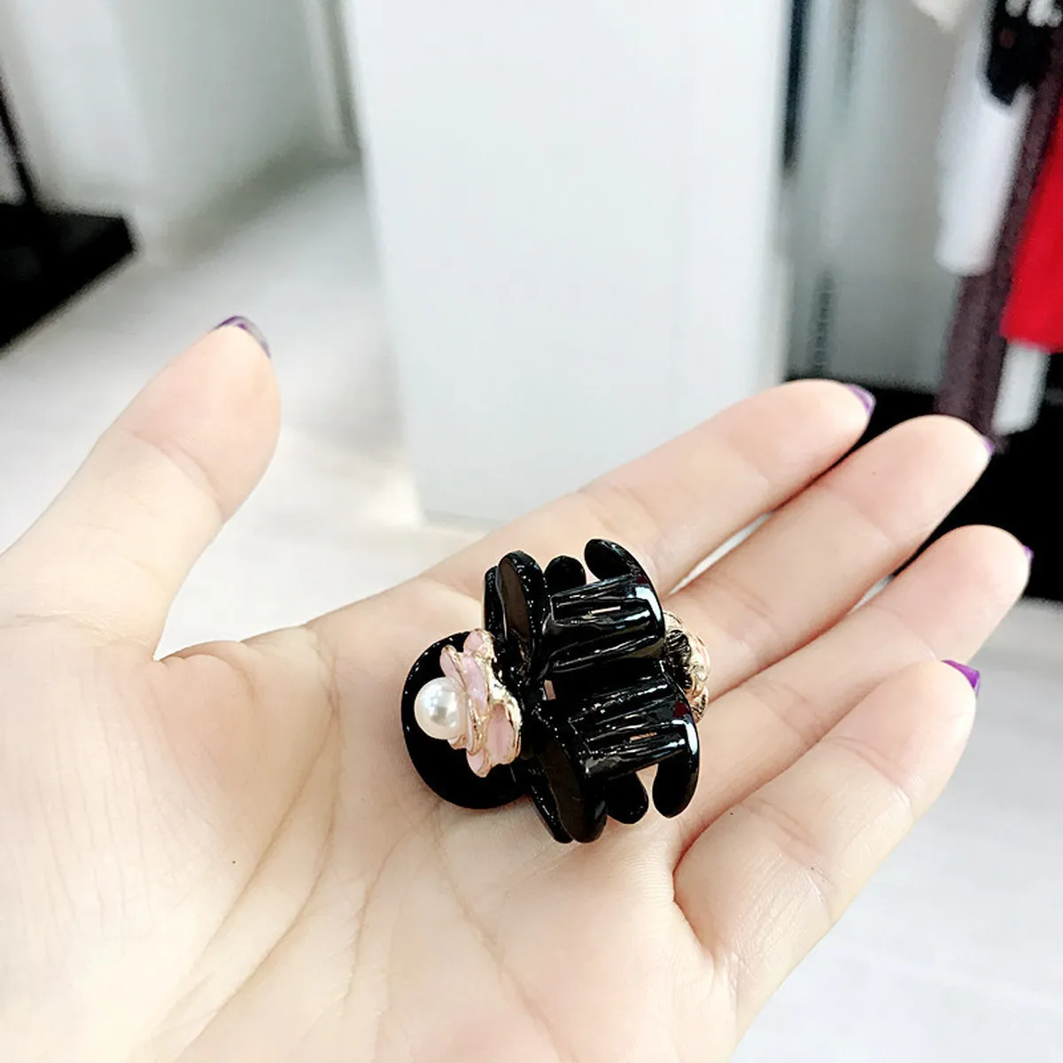 Заколки для волос с искусственным жемчугом женские простые маленькие зажимы в