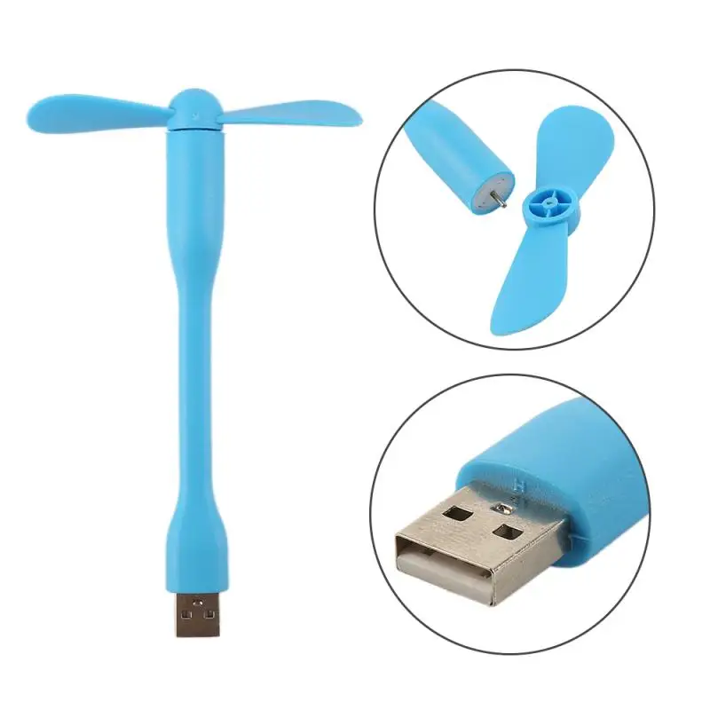Милый портативный гибкий мини USB вентилятор съемные устройства низкая мощность
