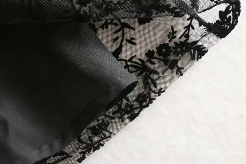 Женское мини платье с О-образным вырезом кружевное прозрачное сексуальное