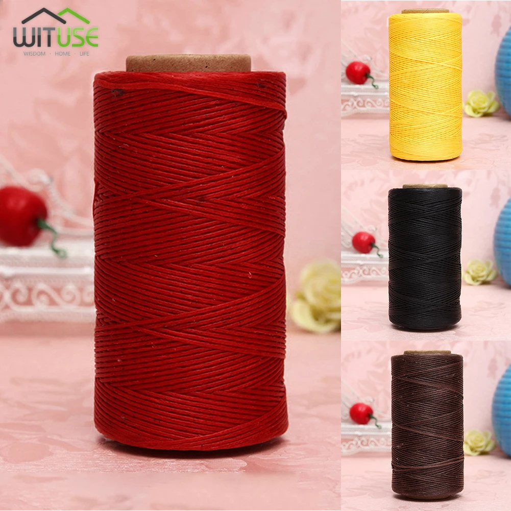 

8Pcs 284YDS 0.8mm Sewing Threads Waxed Thread Spool String Cord For Handicraft for Hand Sewing Knitting Thread Knitting Yarn