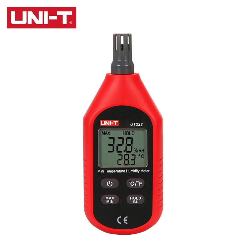 

UNI-T UT333/UT333BT Mini Temperature Humidity Meter Light weight ergonomic design user-friendly interface MAX/MIN modes