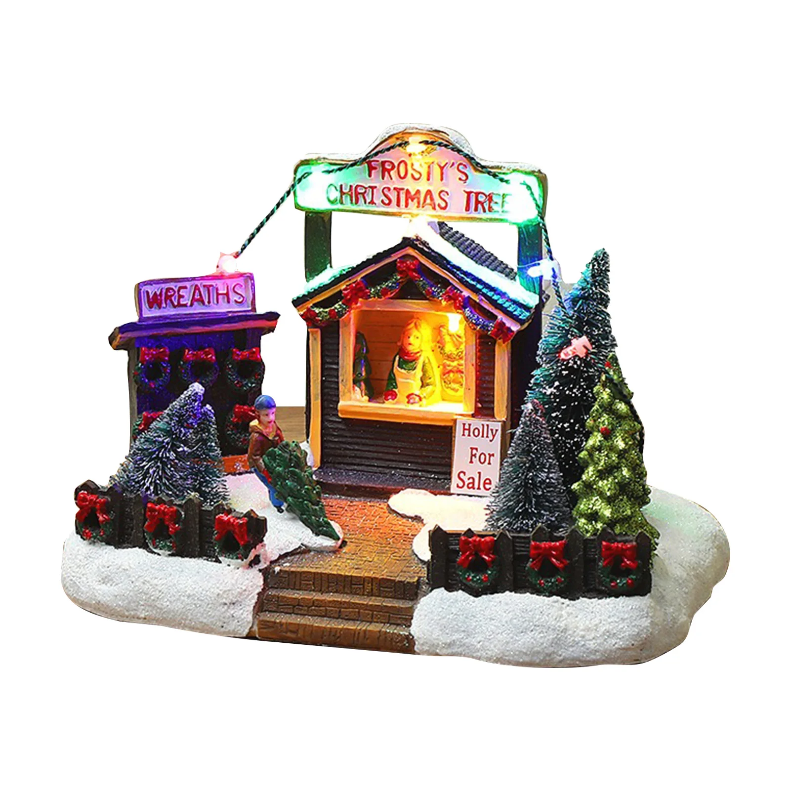 

Светодиодный рождественский кукольный домик в сказочном стиле, украшение для дома со светодиодной подсветкой, новогодние и рождественские...