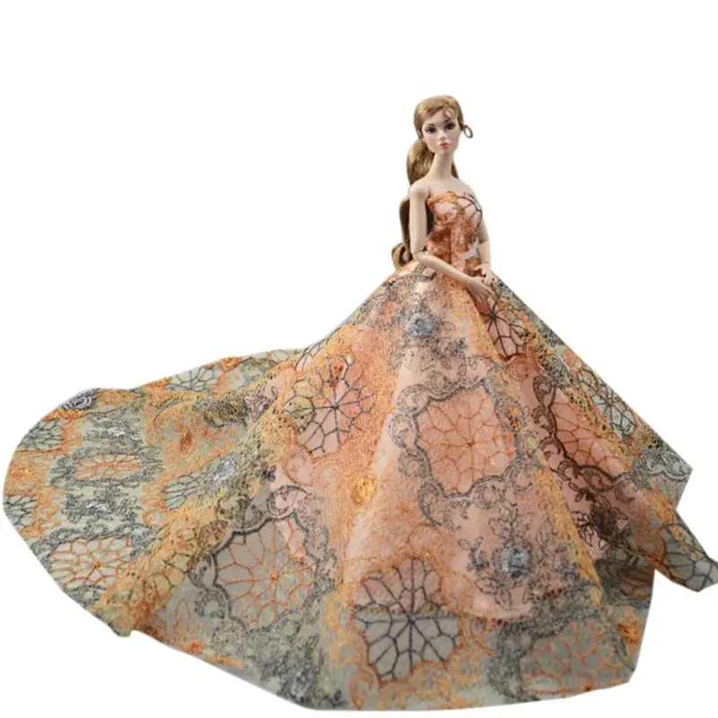 

Purple High Fashion Wedding Dress Gown for 11.5in. Doll 1/6 Doll Clothes Outfits 63HE