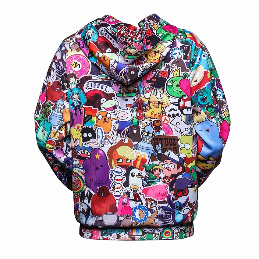 Осень 2019 новинка свитер с 3D принтом аниме анимация для мужчин и женщин капюшоном