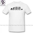 Мужская футболка Teckel Evolution, лето футболка с таксой, забавная футболка из размера плюс хлопка с принтом, с короткими рукавами, 100