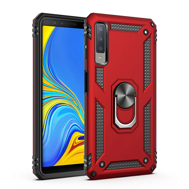 Автомобильный Магнитный бронированный чехол для Samsung Galaxy A7 A6 A8 A9 J4 J6 Plus 2018 A10 A10E A20E