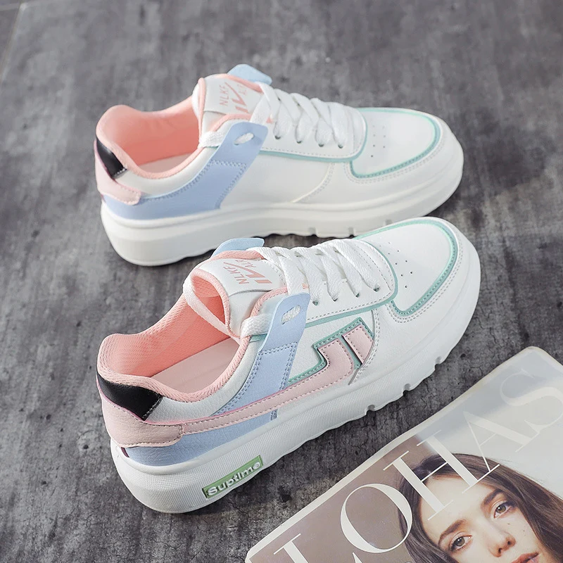 

Sneakers Woman Korean Version 2021The New Student Fashion All-match Flat Shoes Female Casual Comfortable Women Vulcanized Shoes