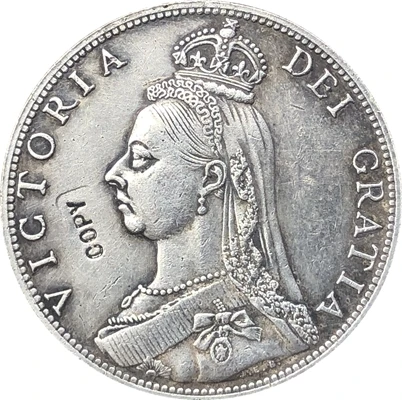

UK 1888 1 Florin - Victoria 2nd portrait copy coins