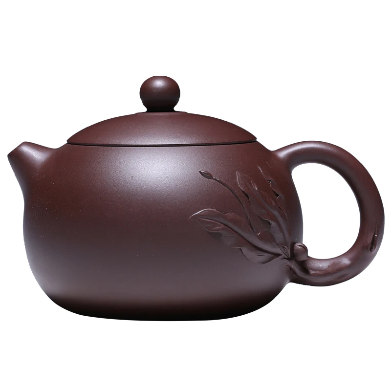 

pot of yixing recommended pure manual household teapot high-capacity gifts tea undressed ore peach purple clay's beauty