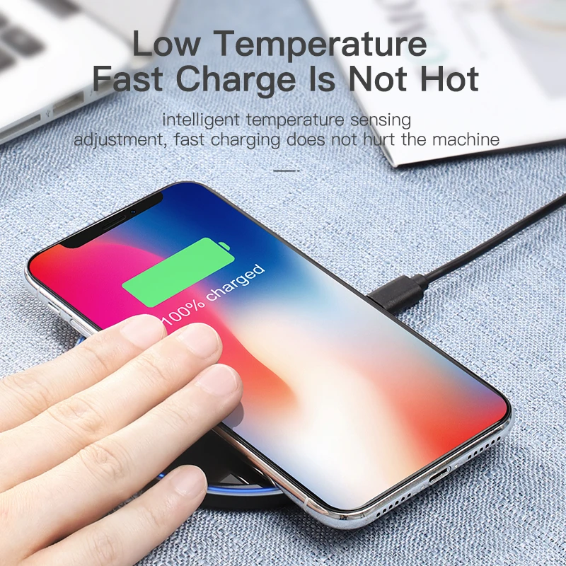 

KUULAA Qi wireless charger 10W for Samsung s10 note 10 plus wireless charging for iPhone 11 pro X/XS Max XR wireless charger pad