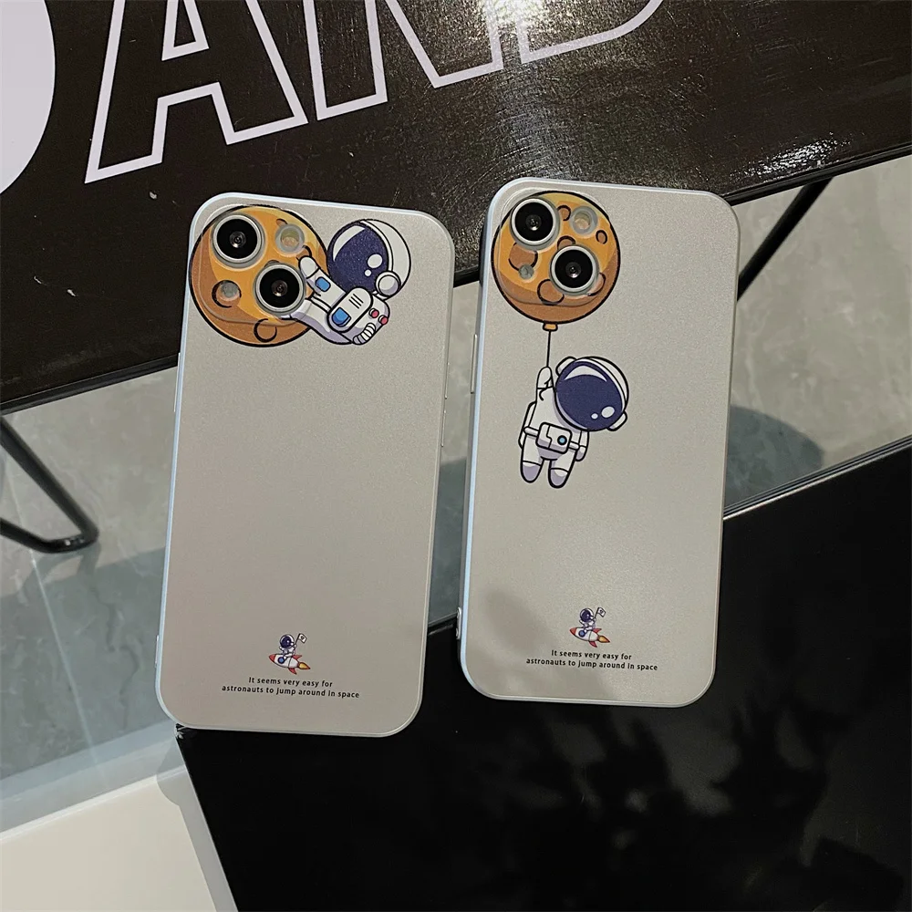 

Balloon Satellite Pattern Phone Case For iPhone 12 13 Pro Max 11 X XS XR XS MAX 7 8 Plus Electroplating matte anti-falling case