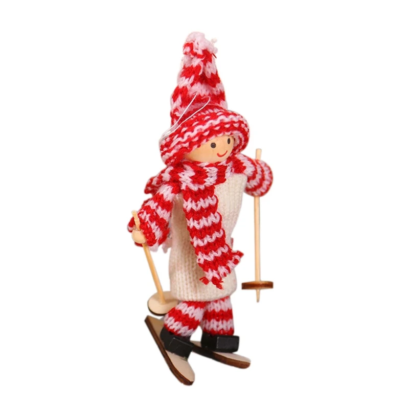 E New Year Christmas Dolls Angel Santa Claus Pendant Ornaments Christmas Tree Decorations for Home Kids Gift Craft - Цвет: E