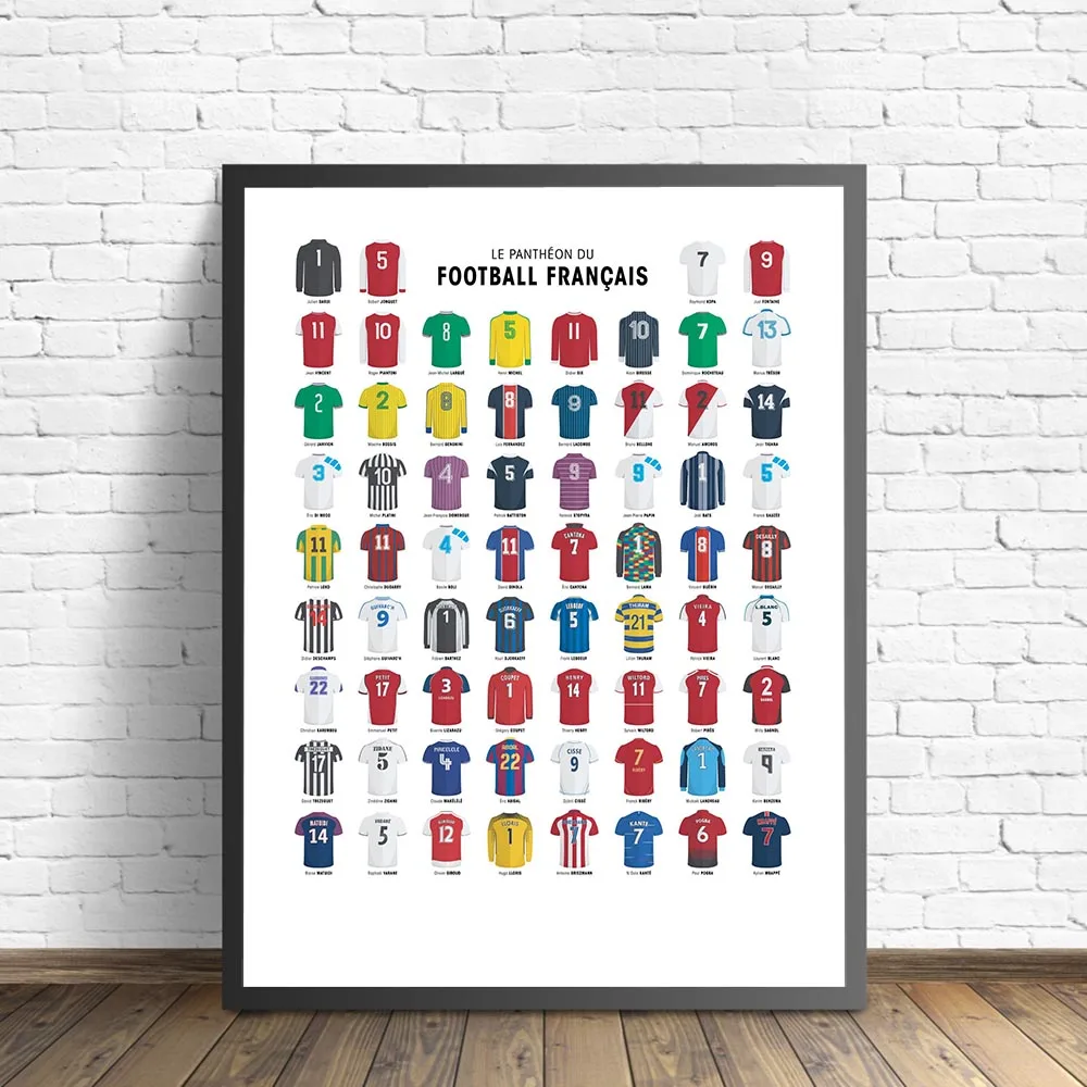 Знаменитый спортивный тканевый постер настенный Картина на холсте Джерси футбол