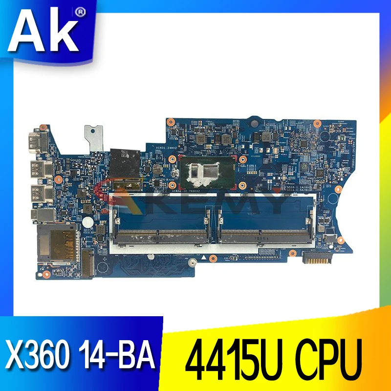 

Free shipping For HP X360 14-BA 15-br Laptop motherboard With SR348 4415U CPU 16903-1 448.0C208.0011 Main board Fully Test work