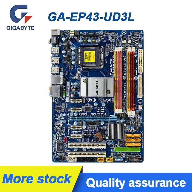 

Для Gigabyt GA-EP43-UD3L материнская плата LGA 775 Intel P43 DDR2 PCI-E 2,0 16X SATA II USB2.0 ATX материнская плата для Core 2 Extreme cpu