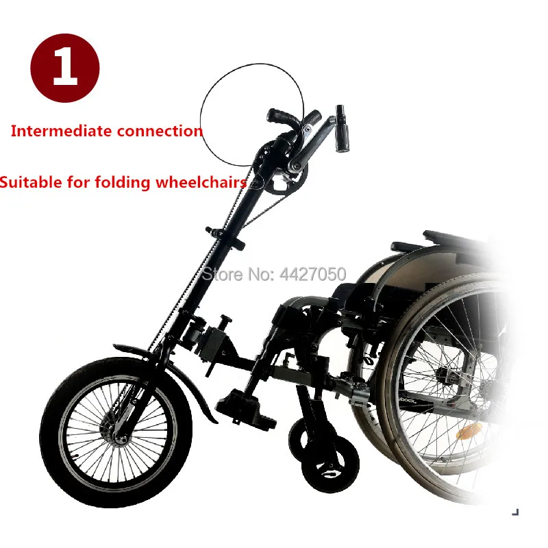 

Free shipping manual wheelchair trailer handbike