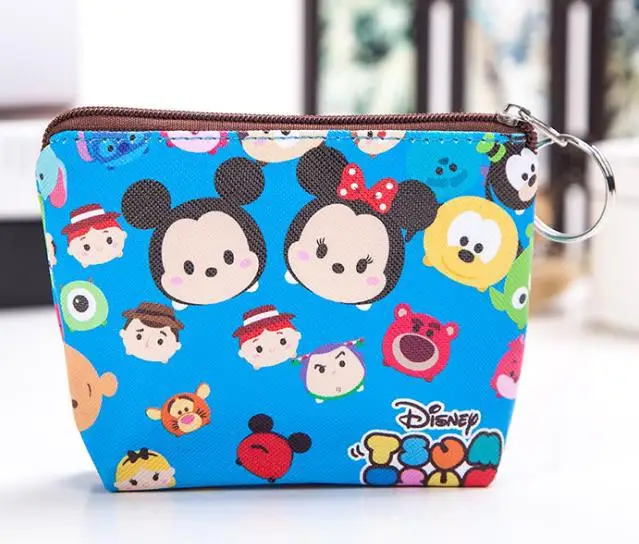 Disney Принцесса Дети Мультфильм Монета ПУ кошелек Русалка замороженная Девушка Монета Сумка Эльза Мальчик сумка Микки клатч плюшевый Кошелек - Цвет: Светло-желтый