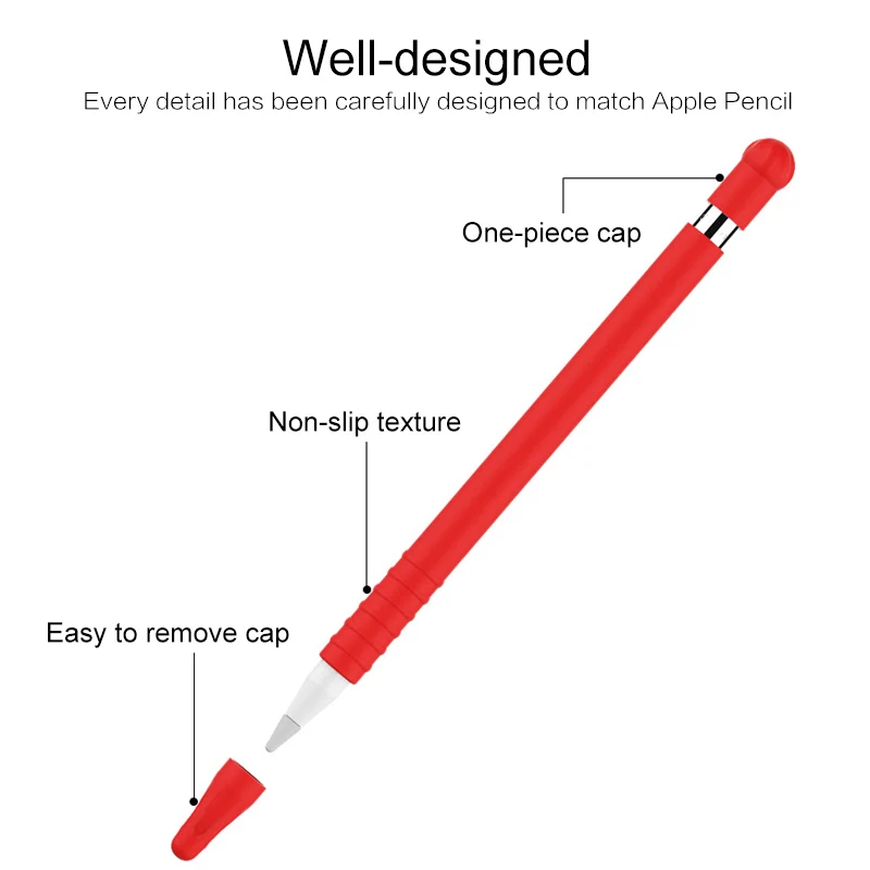 

Suitable For Apple IPad Touch Screen Silicone Pencil TPU Silicone Chargeable Cover Pencil Cover Multi-color And High Sensitivity