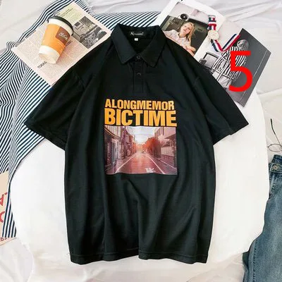 

Spring long-sleeved t-shirt men's loose and versatile Hong Kong trend brand trend solid color shirt simple